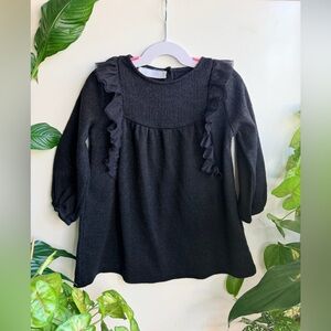 Zara Black Kids Sweater with Ruffles